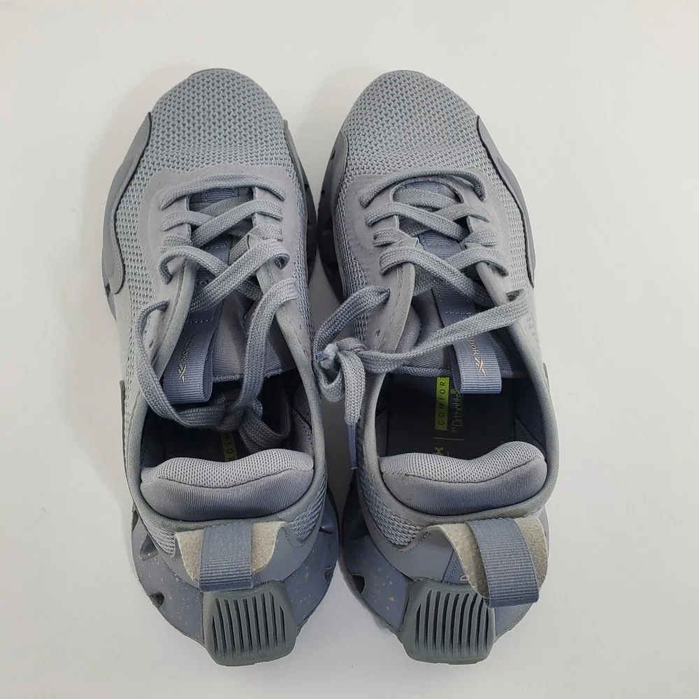 Reebok Women's Zig Dynamica Sneaker ZigTech Fuelfoam Size 7.5 Grey w/ Rose Gold